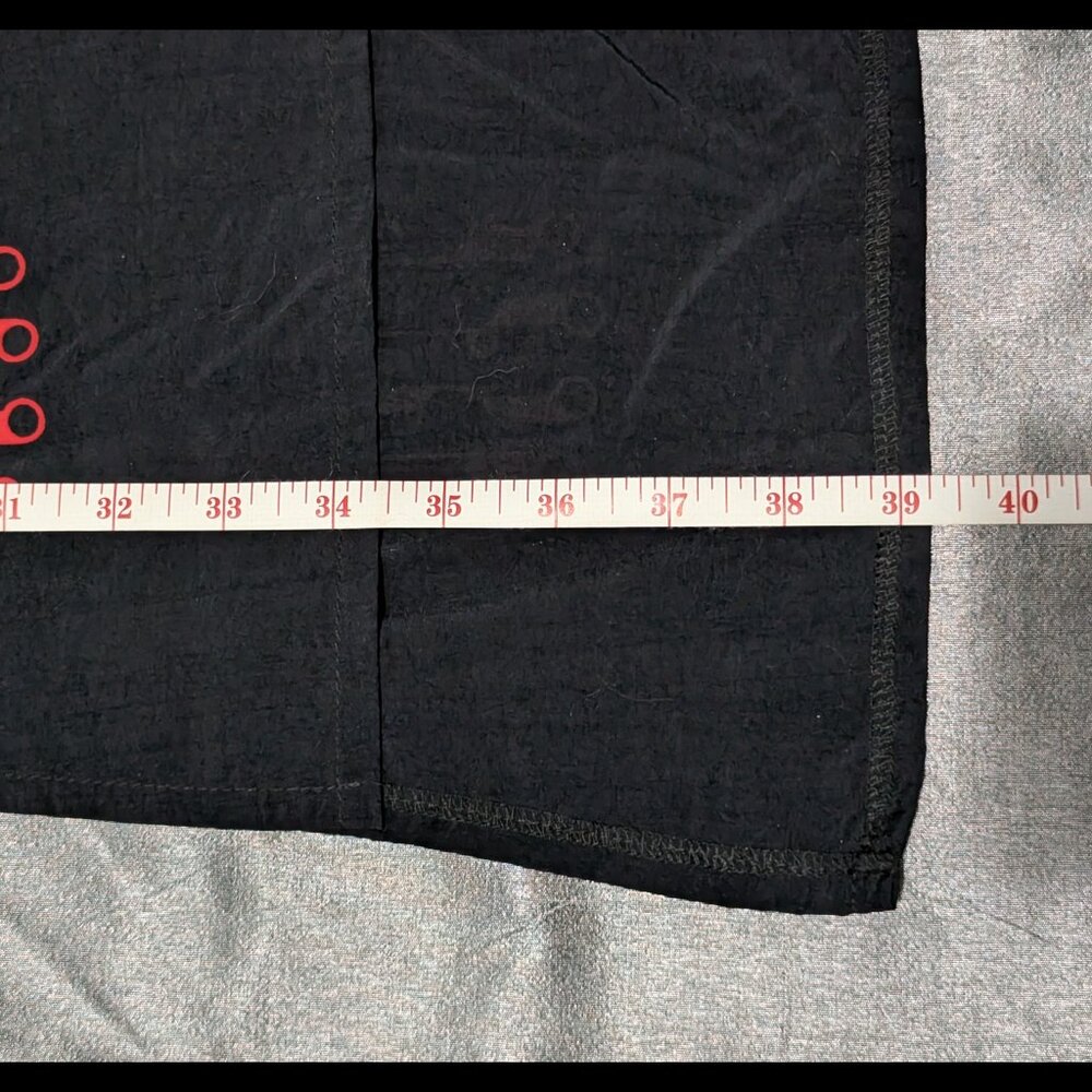 Vintage Cyberdog Loin Cloth Panel Skirt Red Circuitry Black Medium - Picture 5 of 8